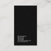 Dick Einfach Schlicht Grau Schwarz Moderne Minimal Visitenkarte (Rückseite)