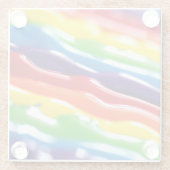 Dick Glossy farbige Paint Lines Glasuntersetzer (Rückseite)