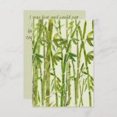 Dick Green Bamboo verbirgt den Pfad dank Ihrer Kar Dankeskarte (Vorne/Hinten)