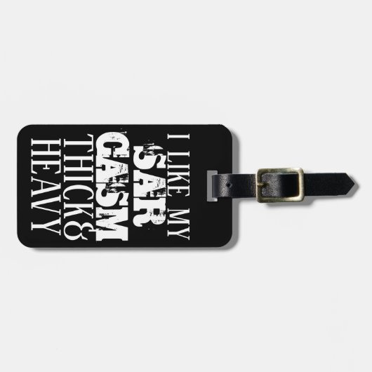 Dick & Heavy Sarcasm Gepäckanhänger (Vorderseite horizontal)