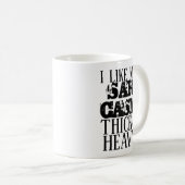Dick & Heavy Sarcasm Kaffeetasse (VorderseiteRechts)