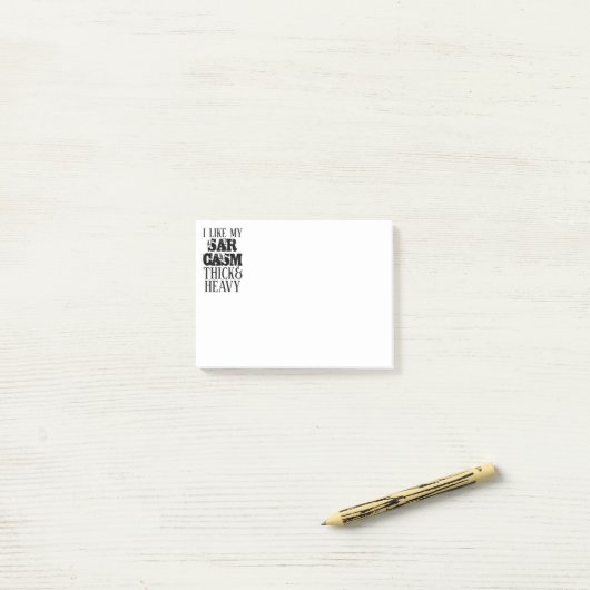 Dick & Heavy Sarcasm Post-it Klebezettel (Auf Schreibtisch)