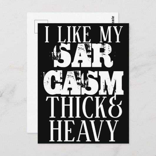 Dick & Heavy Sarcasm Postkarte (Vorne/Hinten)