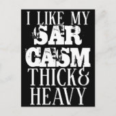 Dick & Heavy Sarcasm Postkarte (Vorderseite)