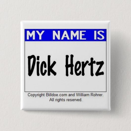 Dick Hertz Button (Vorderseite)