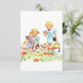 Dick, Jane und Sally Grußkarte Dankeskarte (Stehend Vorderseite)