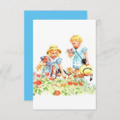 Dick, Jane und Sally Grußkarte Dankeskarte (Vorne/Hinten)