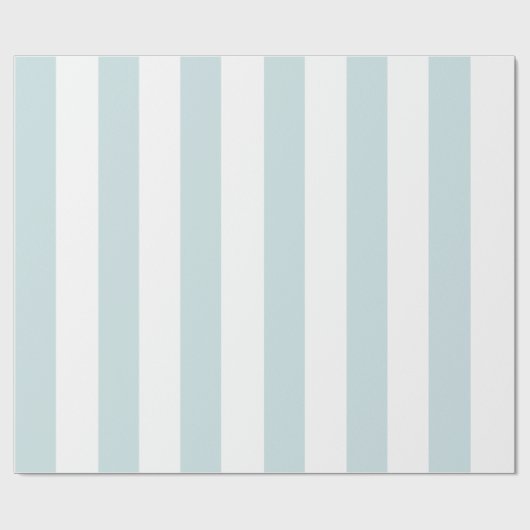 Dick Light Blue Streifen Geschenkpapier (Flach)