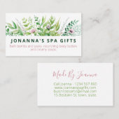 Dick Lush Bouquet DIY Handmade Skincare Wellness-C Visitenkarte (Vorne/Hinten)