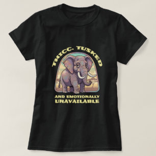Dick, mit Stoßzähnen und emotional unausgeglichen T-Shirt