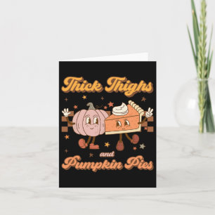 dick Oberschenkel und Pumpkin Pies Funny Retro Gro Karte