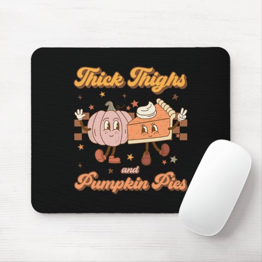 dick Oberschenkel und Pumpkin Pies Funny Retro Gro Mousepad (Mit Mouse)