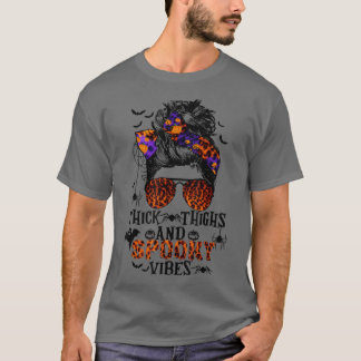dick Oberschenkel und Spooky Vibes Leopard Messy B T-Shirt