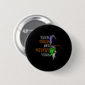 dick Oberschenkel und witzige Vibes Retro Simplist Button (Vorne & Hinten)