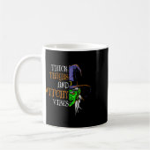 dick Oberschenkel und witzige Vibes Retro Simplist Kaffeetasse (Links)