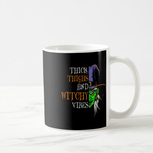 dick Oberschenkel und witzige Vibes Retro Simplist Kaffeetasse (Rechts)