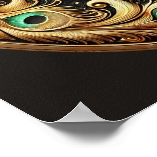 Dick Peacock Feather Frame Bibel Verses Poster (Ecke)