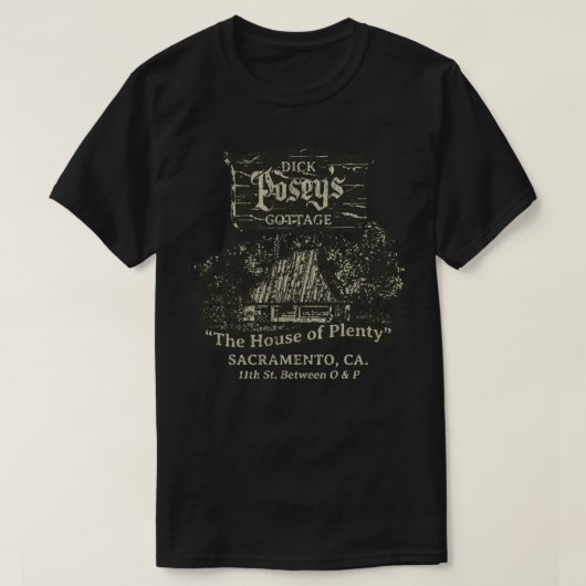Dick Poseys Hütte T-Shirt (Design vorne)