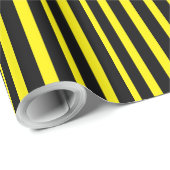 dick schwarz und gelb geheftetes Wrapping Paper Geschenkpapier (Rolleneckpunkt)