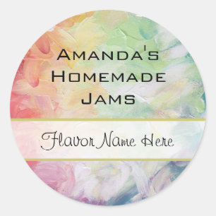 Dick Textured Abstrakt Paint Jam Runder Aufkleber