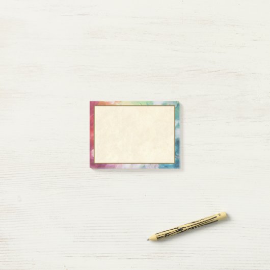 dick Texturierte Abstrakte Farbe Post-it Klebezettel (Auf Schreibtisch)