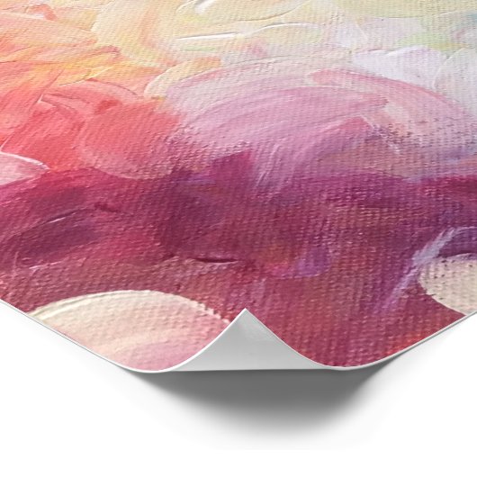 dick Texturierte Abstrakte Farbe Poster (Ecke)