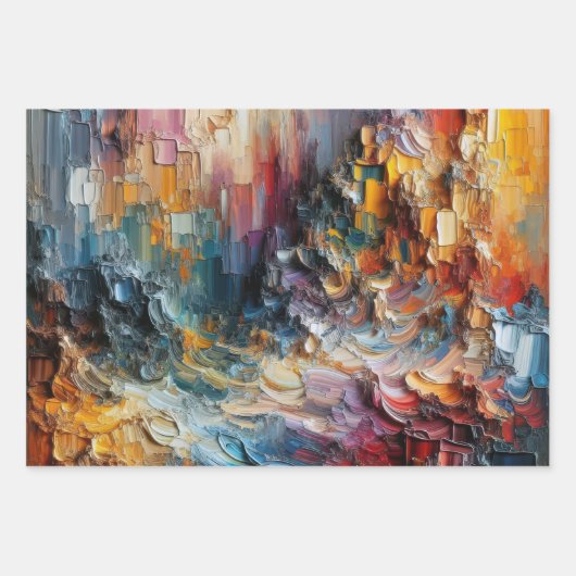 dick Texturierte Farbmuster Geschenkpapier Set (Vorderseite 2)