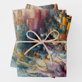 dick Texturierte Farbmuster Geschenkpapier Set (Beispiel)