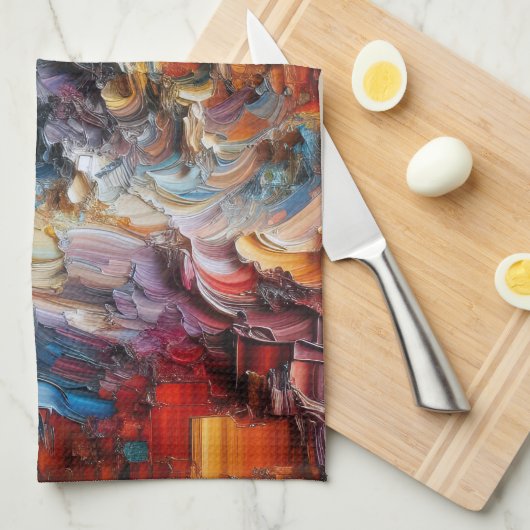 dick Texturierte Farbmuster Geschirrtuch (Viertel Falte)