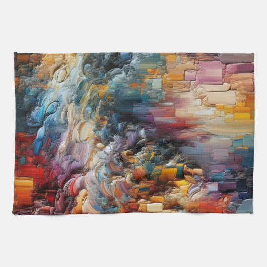 dick Texturierte Farbmuster Geschirrtuch (Horizontal)