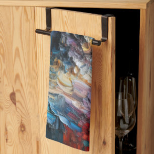 dick Texturierte Farbmuster Geschirrtuch