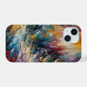 dick Texturierte Farbmuster iPhone 15 Hülle (Rückseite (Horizontal))