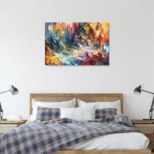 dick Texturierte Farbmuster Leinwanddruck (Insitu (Schlafzimmer))