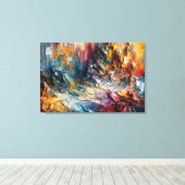 dick Texturierte Farbmuster Leinwanddruck (Insitu (Holzboden))