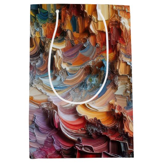 dick Texturierte Farbmuster Mittlere Geschenktüte (Vorderseite)