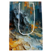 dick Texturierte Farbmuster Mittlere Geschenktüte (Rückseite)