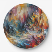 dick Texturierte Farbmuster Pappteller (Vorderseite)