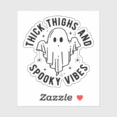 "dick thighs and spoky vibes" aufkleber (Blatt)