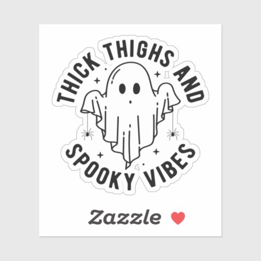 "dick thighs and spoky vibes" aufkleber (Blatt)