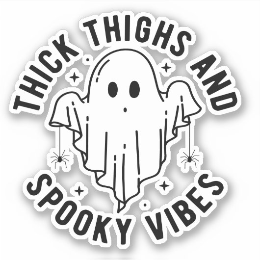 "dick thighs and spoky vibes" aufkleber (Vorderseite)