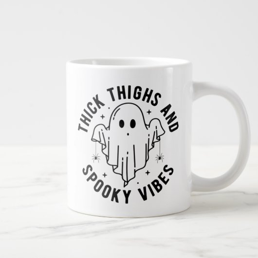 "dick thighs and spoky vibes" Jumbo-Tasse (Rechts)