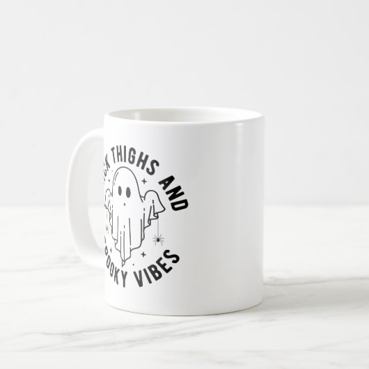 "dick thighs and spoky vibes" kaffeetasse (Vorderseite Links)