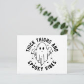 "dick thighs and spoky vibes" postkarte (Stehend Vorderseite)
