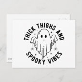 "dick thighs and spoky vibes" postkarte (Vorne/Hinten)