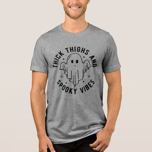 "dick thighs and spoky vibes" Tri-Blend shirt (Vorderseite)