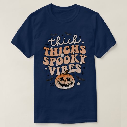 Dick Thighs Spooky Vibes Halloween Pumpkin Boo Gh T-Shirt (Design vorne)