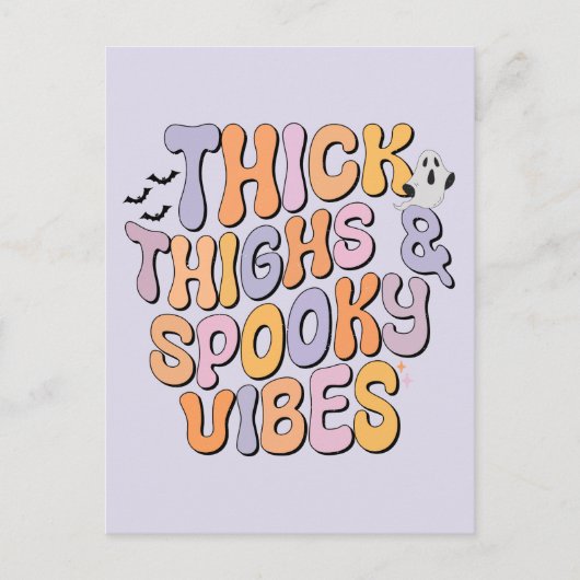Dick Thighs & Spooky Vibes Postkarte (Vorderseite)