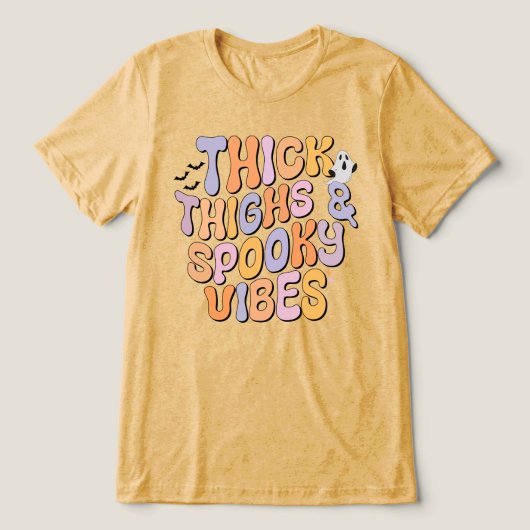 Dick Thighs & Spooky Vibes Tri-Blend Shirt (Design Vorderseite)