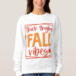 Dick Thights Fall Vibes Red Frame mit Blätter Sweatshirt