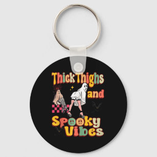 Dick Thighys Spooky Vibes Funny Ghost Halloween Co Schlüsselanhänger